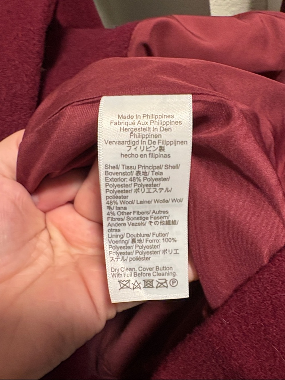 J. Crew Deep Berry Wool Button Jacket - Picture 4 of 9